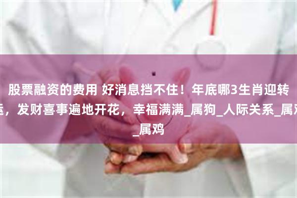 股票融资的费用 好消息挡不住！年底哪3生肖迎转运，发财喜事遍地开花，幸福满满_属狗_人际关系_属鸡