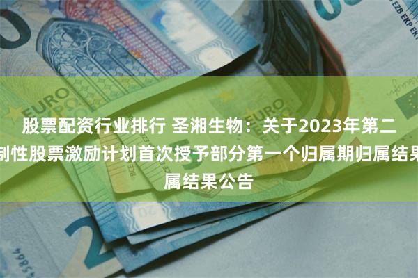 股票配资行业排行 圣湘生物：关于2023年第二期限制性股票激励计划首次授予部分第一个归属期归属结果公告